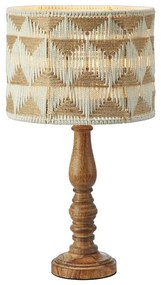 Barna-natúr színű asztali lámpa textil-juta búrával (magasság 45 cm) Ano – Markslöjd