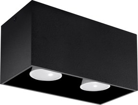 Sollux Lighting Quad Maxi mennyezeti lámpa 2x40 W fekete SL.0381