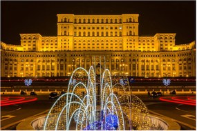Kép - A Parlament palotája, Bukarest, Románia (90x60 cm)