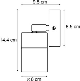 Okos kültéri fali lámpa fekete IP44 WiFi GU10-zel - Solo