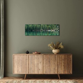 Kép - Tűlevelű a tónál (órával) (90x30 cm)