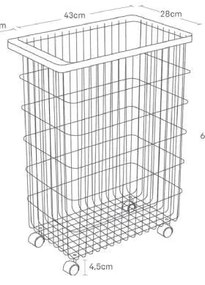 Fehér fém szennyeskosár 55 l Tower – YAMAZAKI