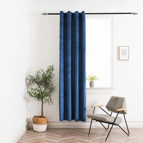 Sötétítő függöny ELVIO VELVET 140x250 cm, tengerészkék Felfüggesztés: Fém gyűrűk