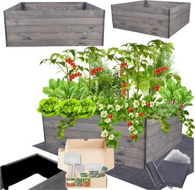 Zöldségágyás magasított láda inspekt virágtartó impregnáló 45x100x100