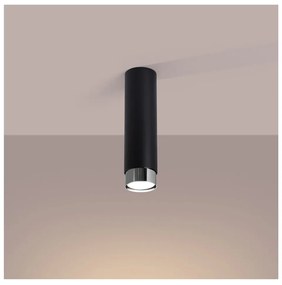 Fekete-ezüstszínű mennyezeti lámpa Crown – Sollux