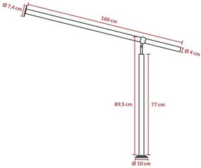 monzana® Kapaszkodó lépcsőhöz - 160 cm