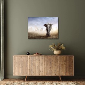 Kép - Elefánt egy nagyvárosban (70x50 cm)