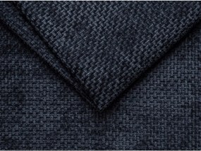 Sötétkék zsenília sarokkanapé (bal oldali-heverő résszel) Lupine – Micadoni