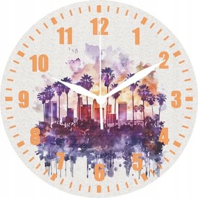 Los Angeles Dekoratív Falióra Naplemente 35 cm