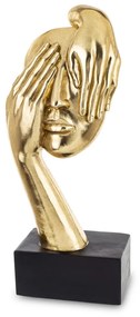 Műanyag Arany Dekorfigura Mask, Fekete 53x21x13,5cm