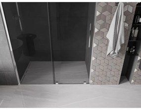 Mexen Velar, tolózuhanyajtó nyitáshoz 140 cm, 8mm szürke üveg, króm, 871-140-000-41-01
