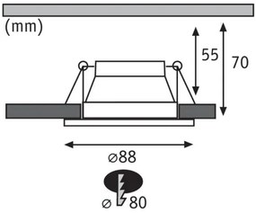 Paulmann 93403 - LED/6,5W IP44 Dimmelhető fürdőszobai lámpa COLE 230V