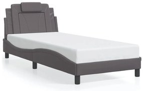 szürke ágykeret Viana LED-ekkel matrac nélkül 90 x 200 cm