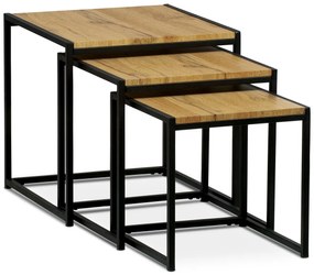 Konferenciaasztalok szett, vad tölgy, 3 db