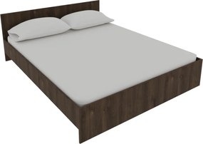 Pietro II NEW Kétszemélyes ágykeret 160x200, ágyráccsal bronz-tölgy