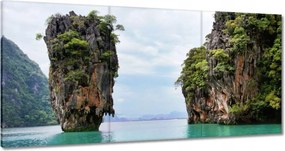 Vászonkép 180x90 Magányos szikla a trópusokon