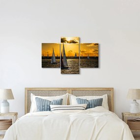 Jacht a naplementében képe (90x60 cm)