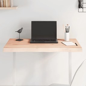 asztallap 80x40x(2-4) cm kezeletlen tömör fa élőszegélyes