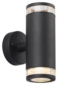 NORDLUX Birk kültéri fali lámpa, fekete, GU10, max. 2X28W, 45501003