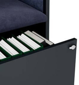 Sally 1150mm korpus Antracytowy - siedzisko Granatowy