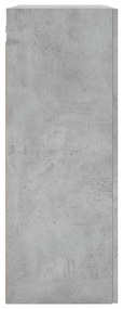 2 db betonszürke faliszekrény 69,5x34x90 cm