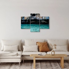 A víz és a sziklák képe (90x60 cm)