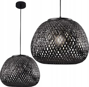 Bamboo Natural Sanico Fekete Függő Lámpa E27 Foglalattal Goldlux