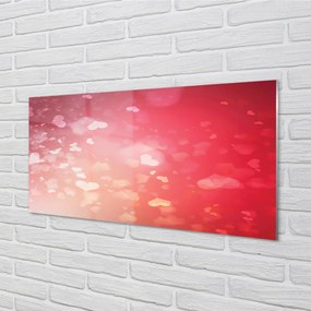 Akrilkép Piros szív háttér 100x50 cm