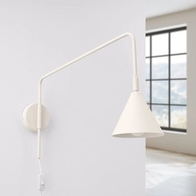 Krémszínű konnektorhoz csatlakoztatható fali lámpa ø 14 cm Zylo – Sollux