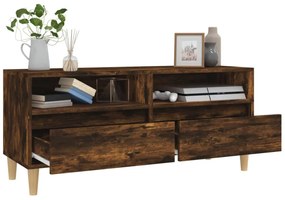 füstös tölgy színű szerelt fa TV-szekrény 100x34,5x44,5 cm