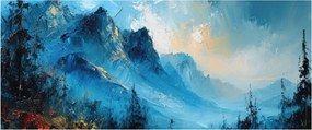 Kép - Hegyek festése (120x50 cm)