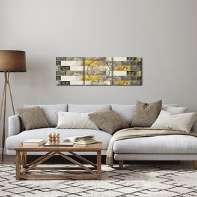 Kép - Dekoráció textúrákkal (órával) (90x30 cm)