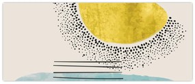 Kép - Absztrakt festmény a strandról N⁰2 (120x50 cm)