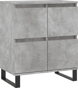 vidaXL betonszürke szerelt fa tálalószekrény 60 x 35 x 70 cm