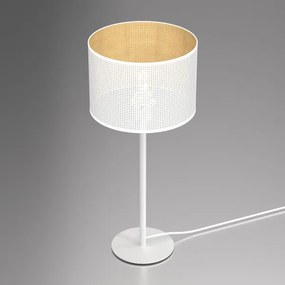 Asztali lámpa LOFT SHADE 1xE27/60W/230V á. 25 cm fehér/arany