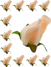 Rózsa Dekoráció Termék Fej Virágok Nád Krém Rózsaszín 12 db-os Csomag