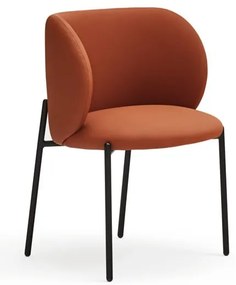 Narancssárga kárpitozott étkezőfotel szett 2 db-os Mogi – Teulat