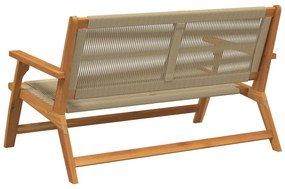 Kerti Pad Bézs 76x122x73 cm Tömör Akácfából