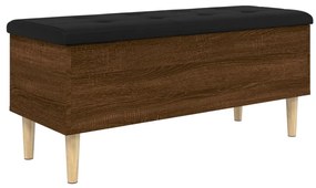 barna tölgy színű szerelt fa tárolópad 102x42x46 cm
