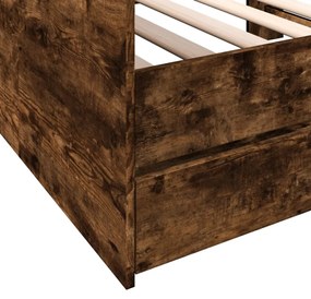 füstös tölgy kanapéágy fiókkal matrac nélkül 75x190 cm
