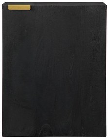 fekete szerelt fa függő fürdőszobaszekrény 38 x 33 x 48 cm
