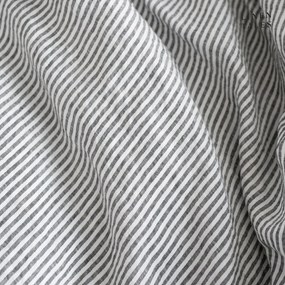 Fekete-fehér kétszemélyes-hosszabbított len ágyneműhuzat 200x220 cm – Linen Tales