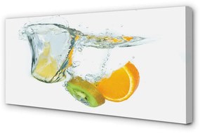 Canvas képek Víz kiwi narancs 125x50 cm
