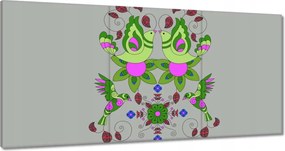 Vászonkép 120x60 Zöld madarak Horgász