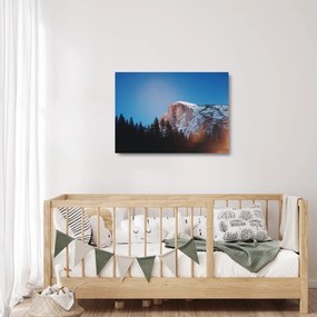 Kép - Éjszakai hegycsúcs (üvegen) (70x50 cm)