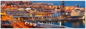 Poszterek 200x66 Barcelona Éjszakai tájkép