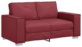 Kétszemélyes Kanapé Bordó 120 cm Műbőr