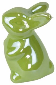 Húsvéti kerámia nyuszi Greeny zöld, 8 cm