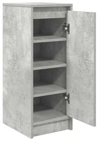 betonszürke szerelt fa cipőszekrény 29,5x34x76 cm
