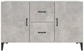 betonszürke szerelt fa tálalószekrény 100 x 36 x 60 cm